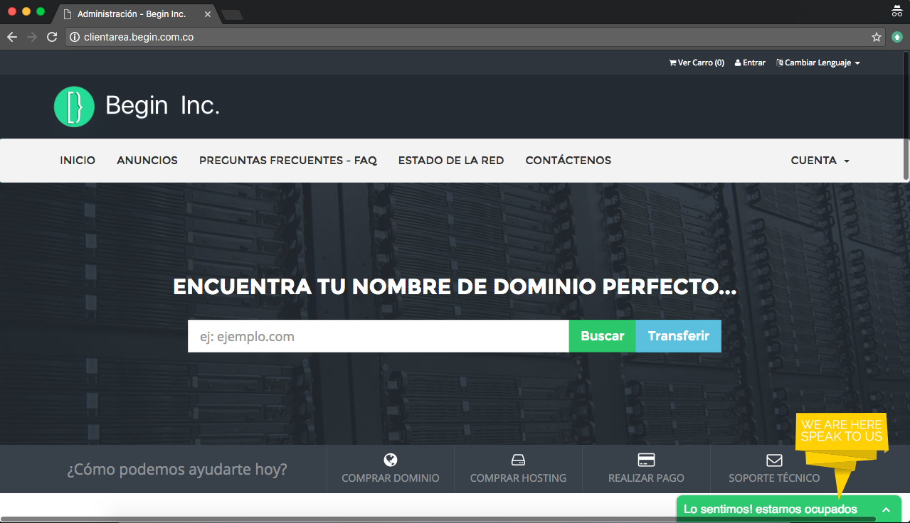 Próximamente: Nuevo y Mejorado Sitio y Área de Cliente de Begin Inc.
